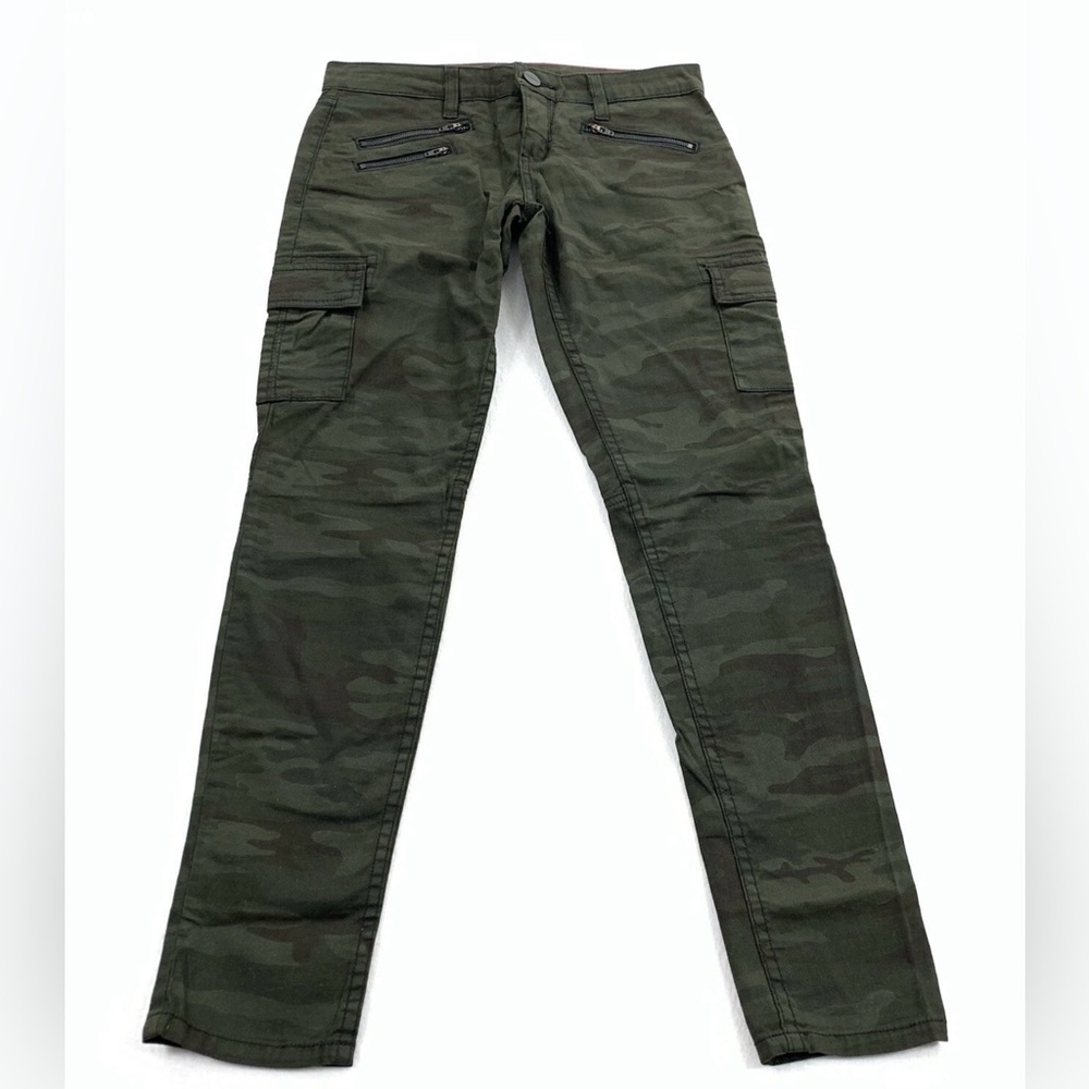 Sanctuary Camo Civilian Skinny Leg Pants Green Camouflage size 26